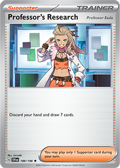 Rare Pokémon card Professor's Research [Professor Sada] 189/198 from Scarlet & Violet expansion